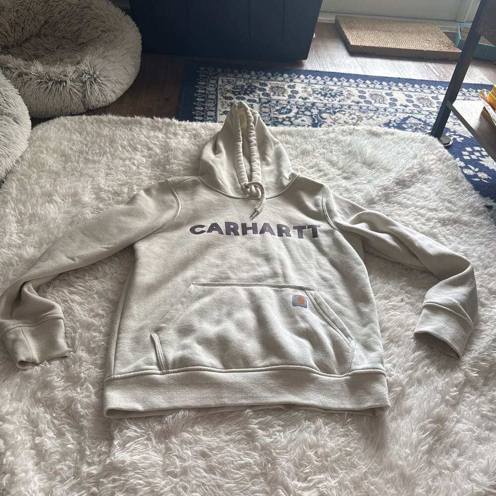 Carhartt Women's Relaxed Fit Midweight Logo Graphic‎ Pullover Hoodie Small